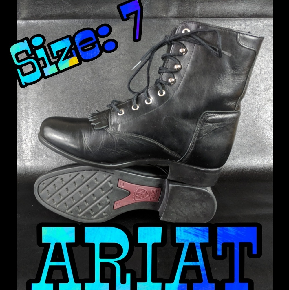 🐺 ARIAT LACE-UP HERITAGE LACER ROPER BOOTS
